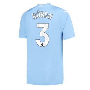 Maillot de foot Manchester City Ruben Dias #3 Domicile 2023-24 Manches Courte